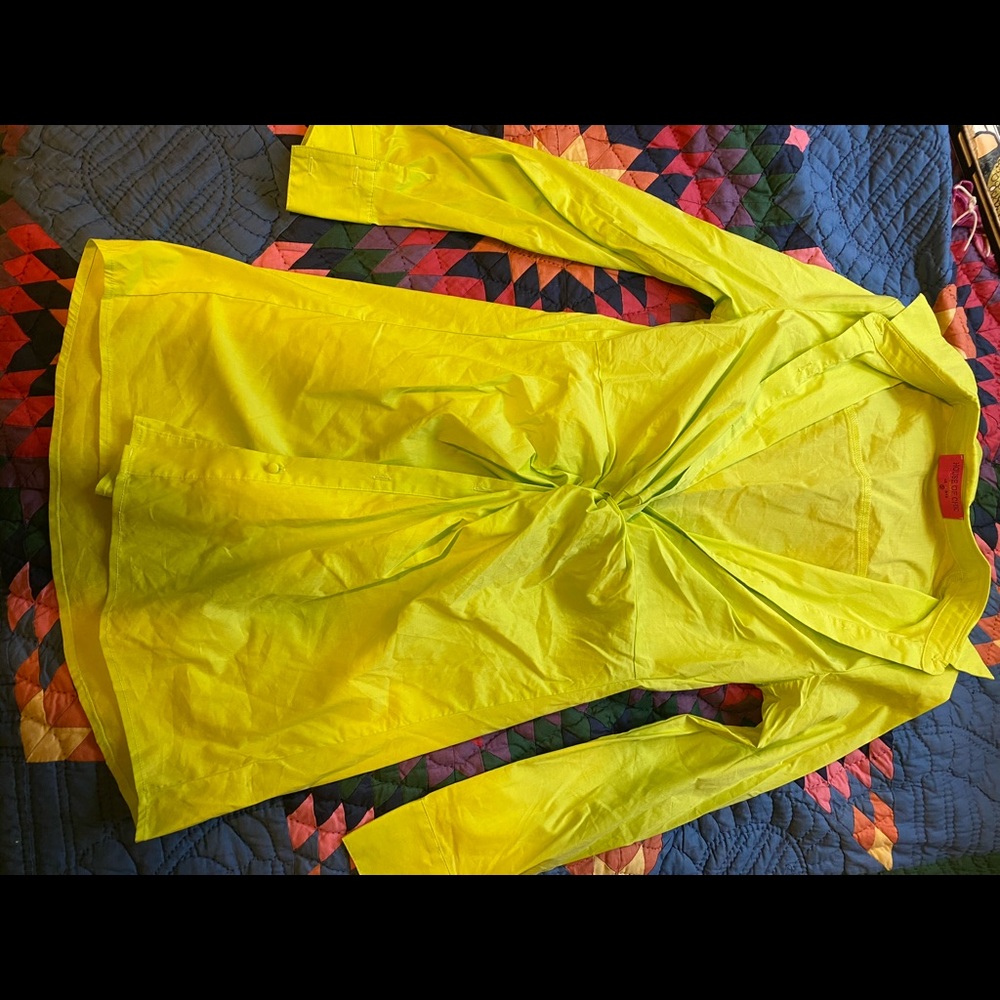 House of Chic Neon Button Up Dress